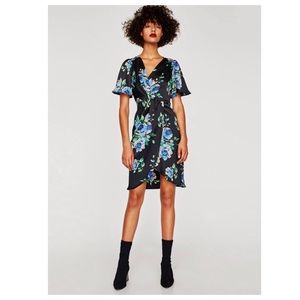 Zara Floral Satin Dress